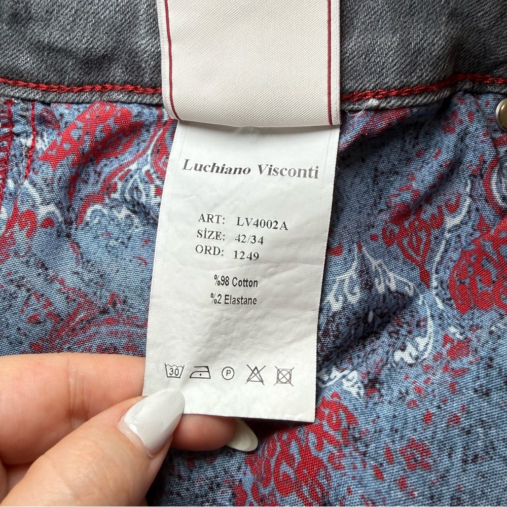 Luchiano Visconti Gray Modern Fit Signature Jean 42 x 34 - Picture 5 of 7